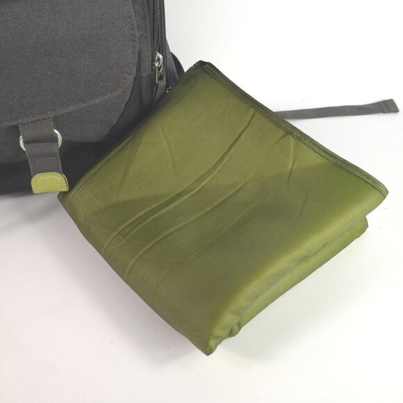 Eddie Bauer First Adventure Baby Diaper Bag Backpack Grey/Green w/changing mat - Picture 15 of 15